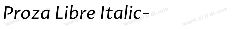 Proza Libre Italic字体转换